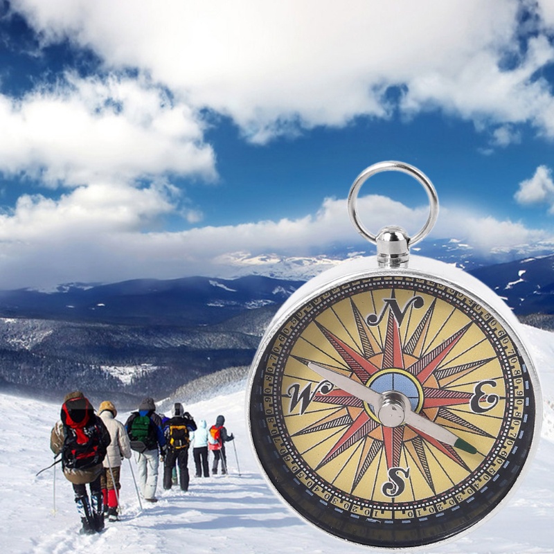 QQ Móc Khóa La Bàn Mini Bằng Kim Loại Siêu Nhẹ Tiện Dụng Khi Đi Cắm Trại