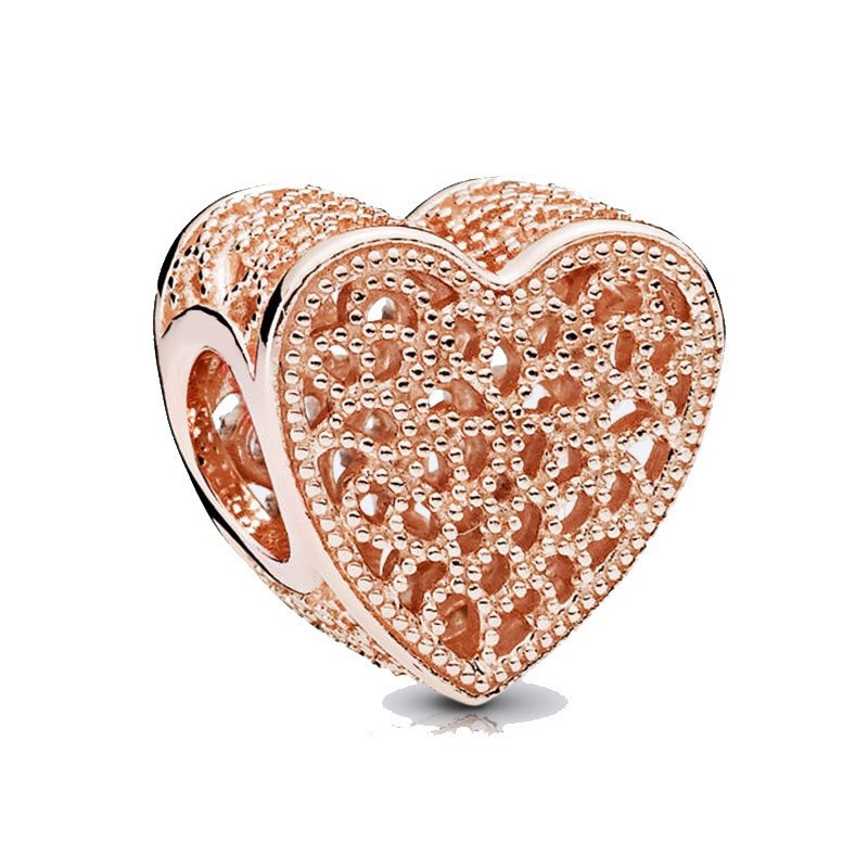 charm pan hoạ tiết cổ điển vàng hồng bạc s925 cao cấp