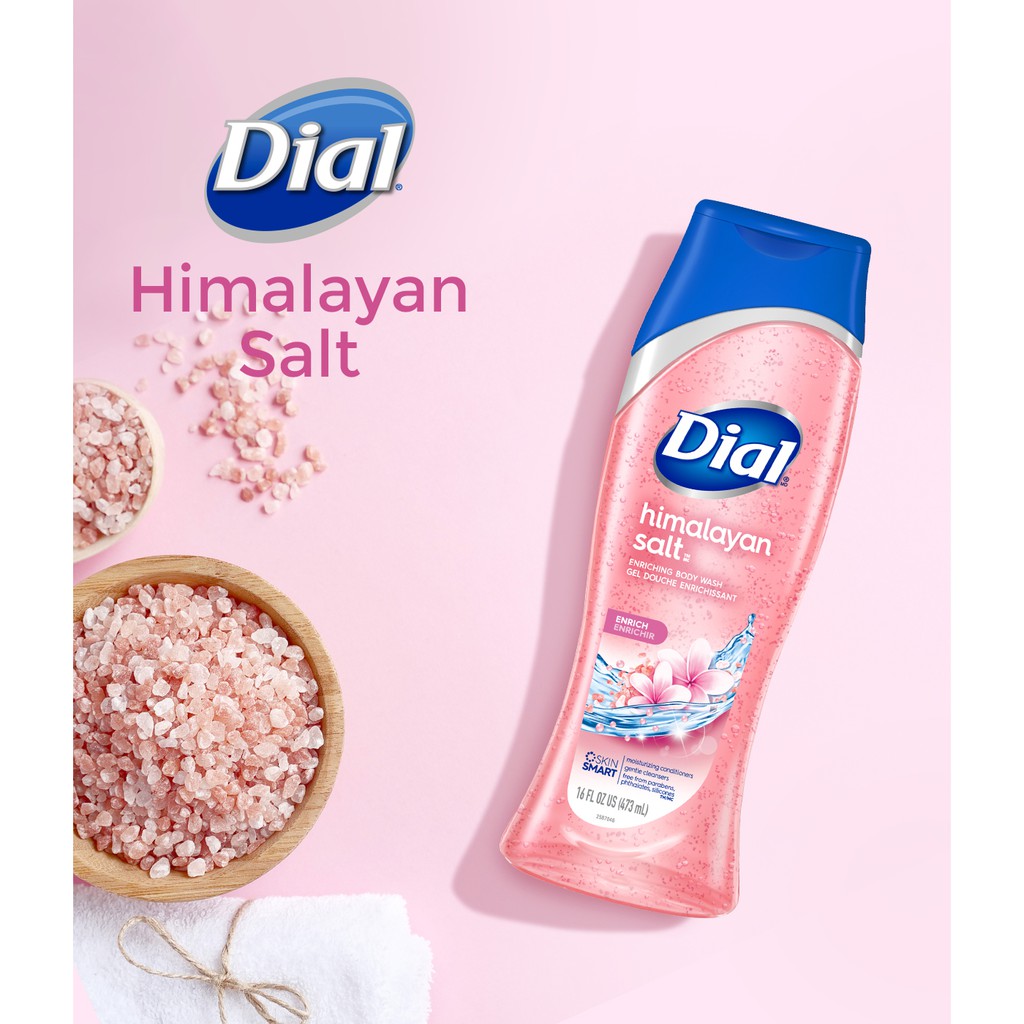 [Mã FMCGMALL - 8% đơn 250K] Sữa Tắm Dưỡng Da Dial Himalayan Salt 473ml (16oz)