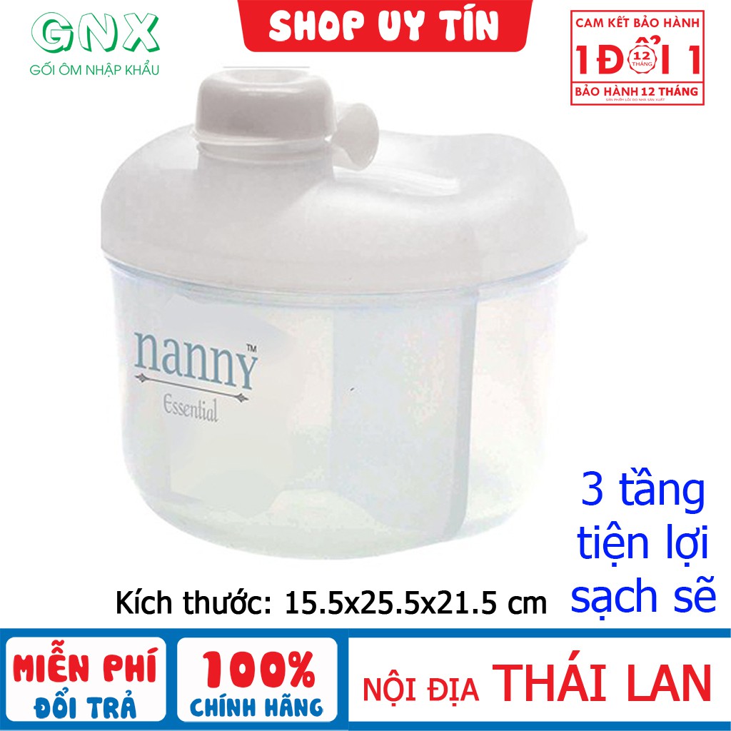 Hộp chia sữa Nanny 3 ngăn tiện lợi cho mẹ hàng nội địa Thái Lan – đổi trả miễn phí N200D9