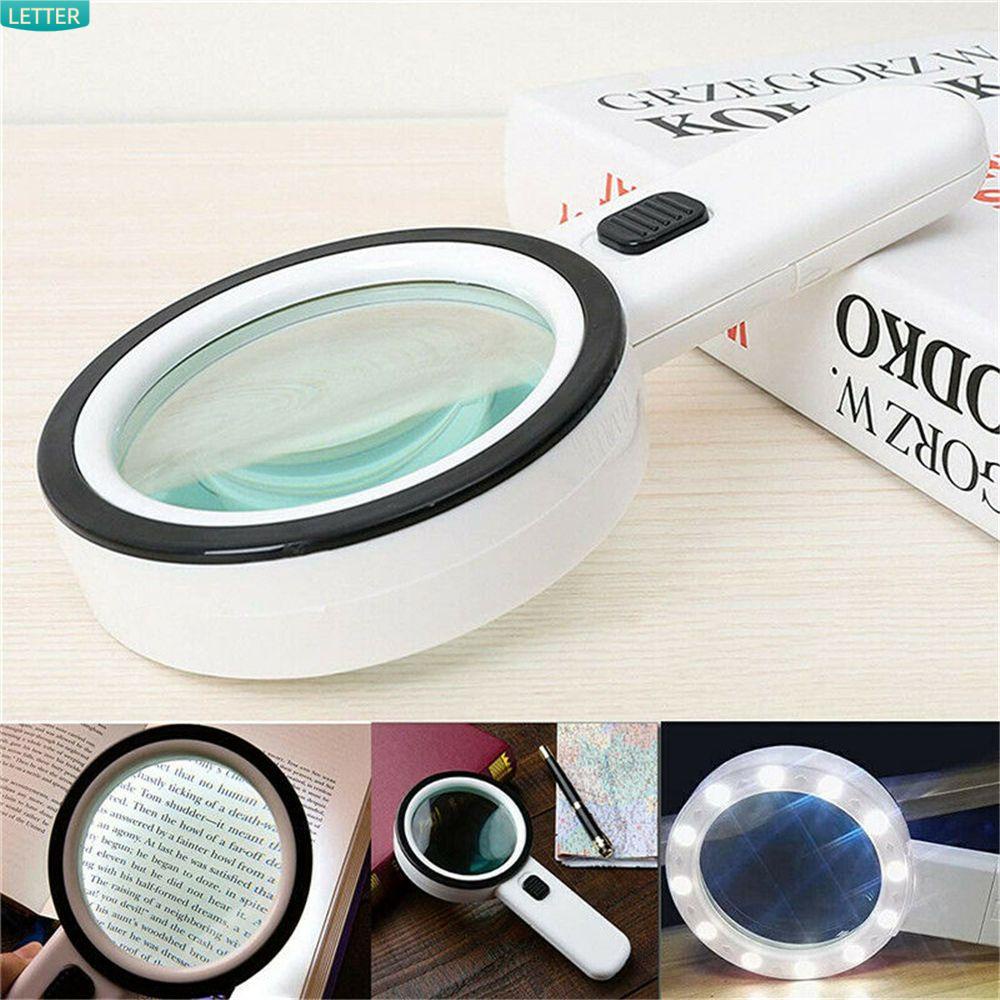 Kính lúp phóng đại 30x có đèn LED quan sát chi tiết nhỏ tiện lợi