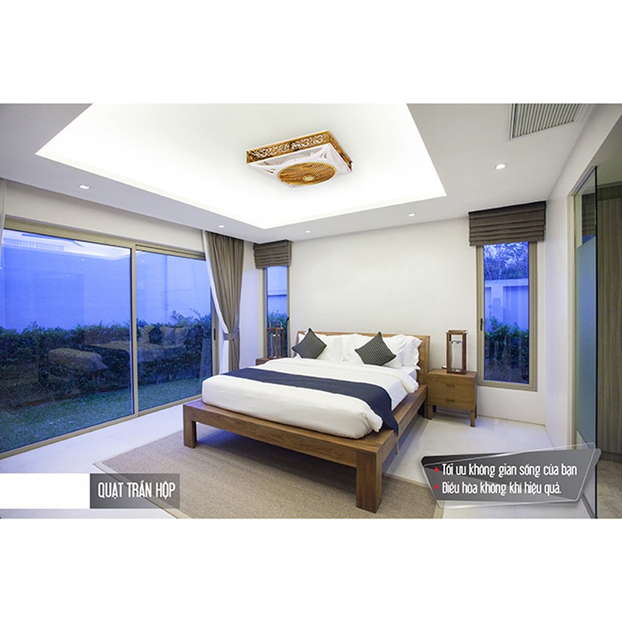 Quạt Trần Điều Khiển Siêu Mát DAEKI 93W (Tích Hợp Đèn LED 3 Kiểu Sáng - Bảo Hành 24 Tháng )