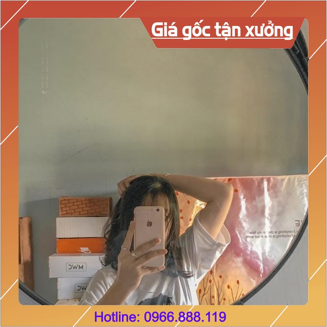 Gương Tròn Bàn Phấn Treo Tương Dây Da Simili Cao Cấp D40 - Xưởng Gương Decor