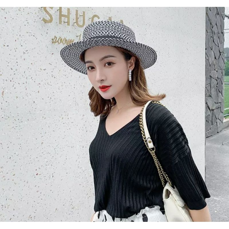 Nón rộng vành đi biển chống nắng Mũ rộng vành đi biển fedora