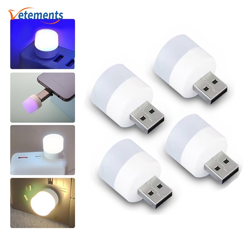 Đèn LED Ngủ Bảo Vệ Mắt Mềm Mại Nhiều Màu Sắc / Đèn Ngủ Mini Cắm USB Dễ Mang Theo Khi Đi Du Lịch