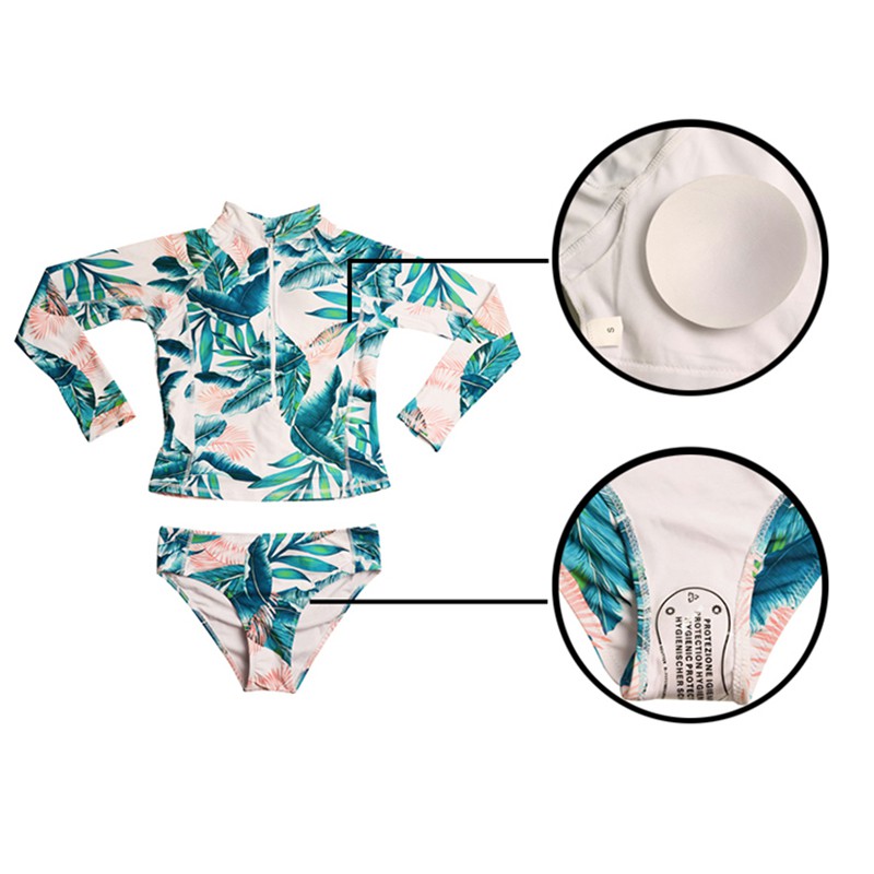 Bikini Tay Dài Hoạ Tiết In Thiết Kế Xẻ Quyến Rũ Size S-xl | BigBuy360 - bigbuy360.vn