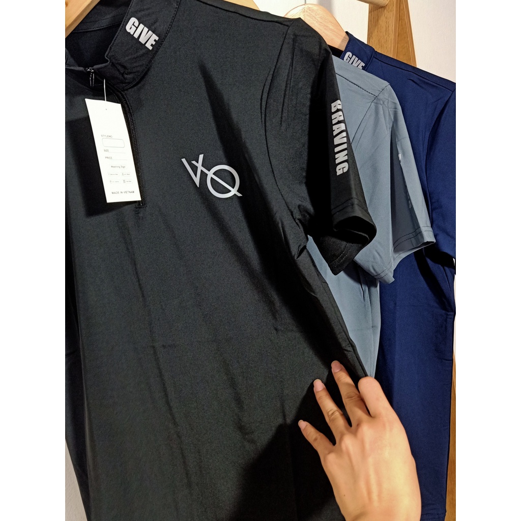 Áo VQ cổ khoá dạo phố, tập gym. | BigBuy360 - bigbuy360.vn