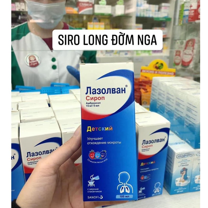 Siro ho tiêu đờm Lazolvan - Nga (Hàng đi air - có bill)