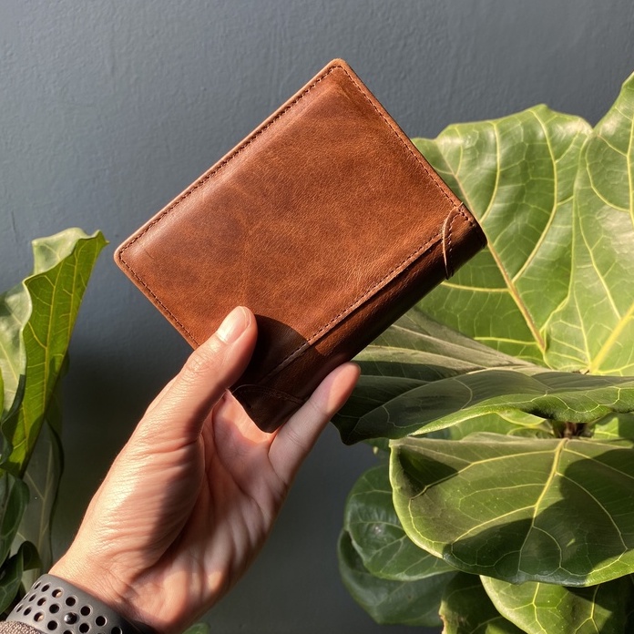 Ví nam da bò - Bóp nam da thật cao cấp phong cách Hàn Quốc