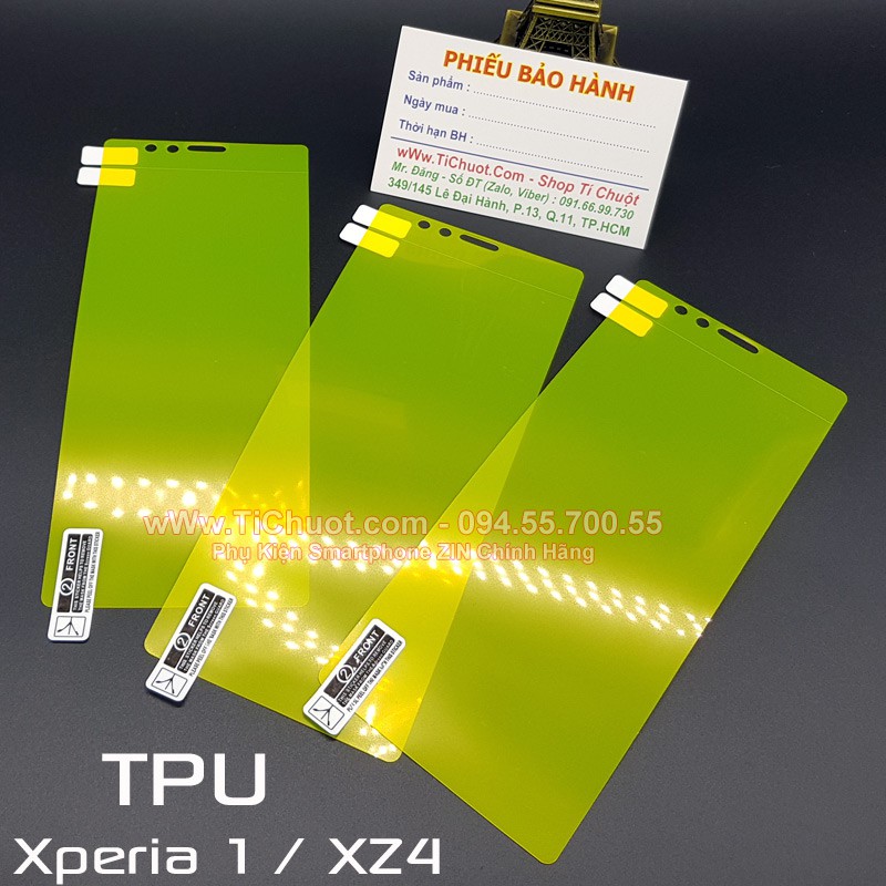 Dán Dẻo TPU Sony Xperia 1 XZ4 Full Màn (Mặt trước)