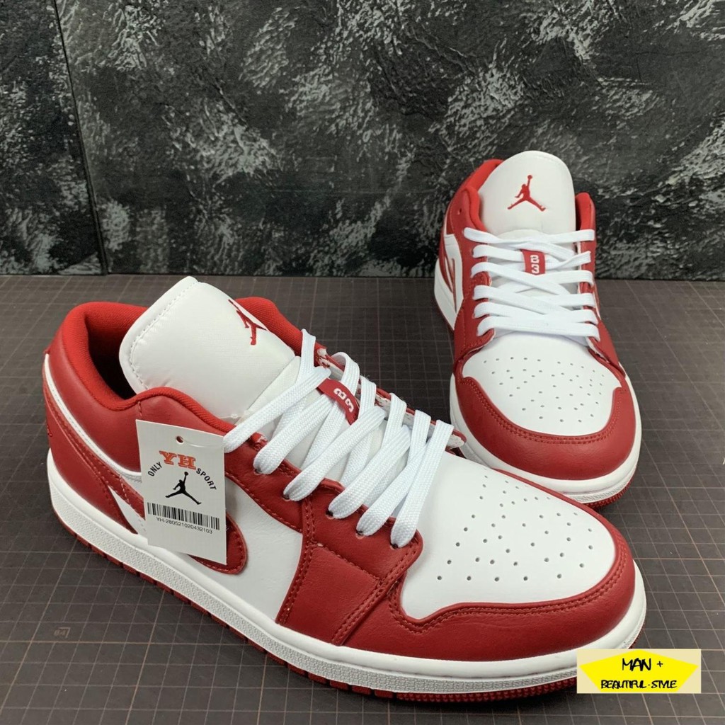 ( SALE CỰC SỐC ) Giày thể thao sneaker AIR Jordan 1 Low Gym Red White dành cho nam nữ, JD 1 cổ thấp "": '