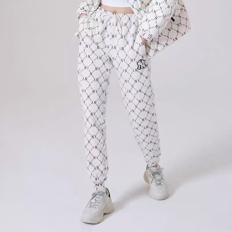 Quần dài nam nữ chất thun cotton da cá dày dặn thêu chữ Ny cực chất