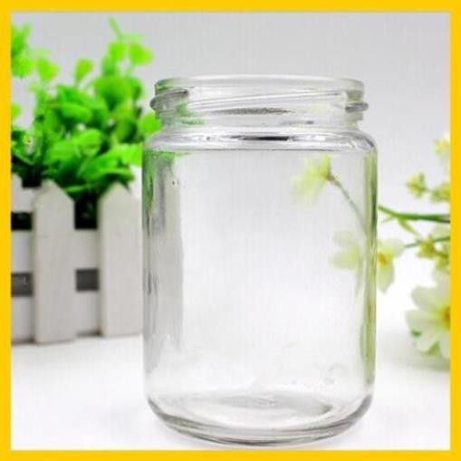 COMBO 6 HŨ THỦY TINH TRÒN 350ML NẮP THIẾC ĐỰNG HẠT, BỘT, TRÀ HOA, MẬT ONG, GIA VỊ