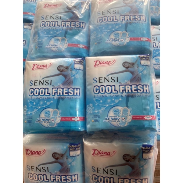 6 gói Băng vệ sinh Diana Sensi Cool Fresh siêu 8m/ 1 gói