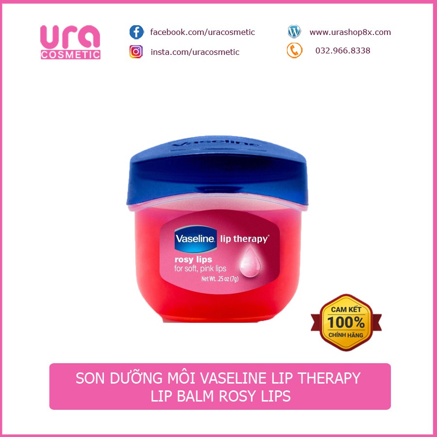 SON DƯỠNG MÔI VASELINE LIP THERAPY LIP BALM ROSY LIPS 7g