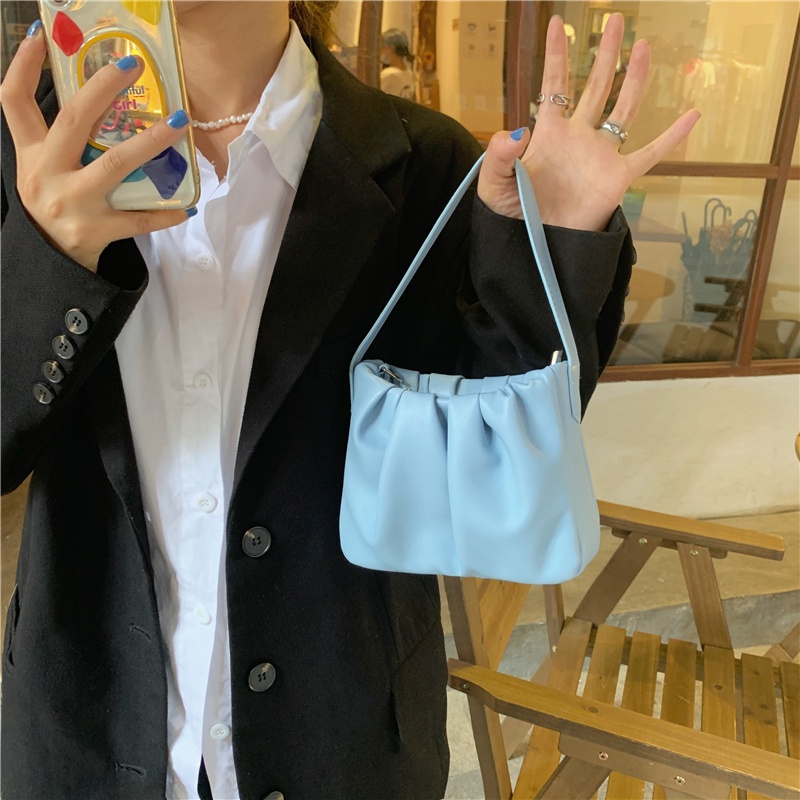 Túi Xách Đeo Vai Gấp Gọn Phối Dây Xích Thời Trang Pháp Dành Cho Nữ 2021