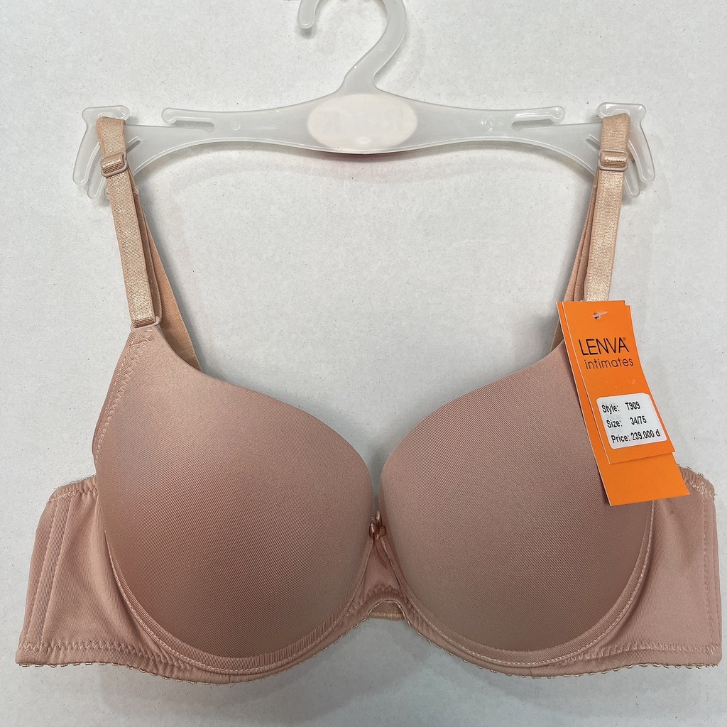 Áo ngực nữ ren nâng ngực tạo khe T909 có gọng cúp xéo mút dày mềm mịn mặc áo dài size 34-36-38