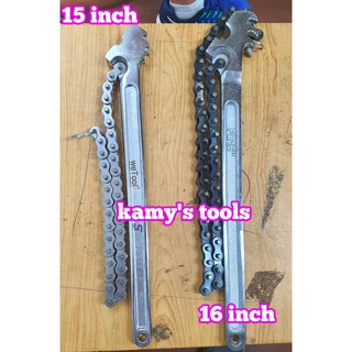 Cờ Lê Xích 15 inch Wetools Dài 375mm Mở Được Ống 130mm và FQ 16 inch(Cảo Dây Xích 15”)