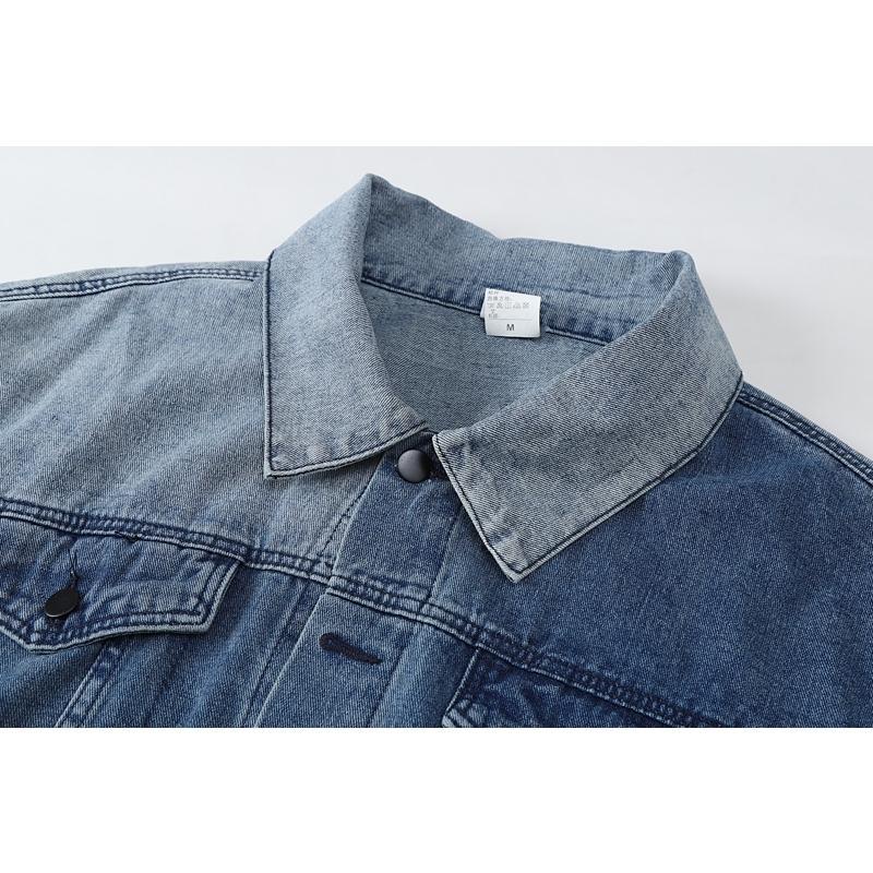 Bán Chạy!F &amp; X Áo Khoác Denim Phối Màu Tương Phản Cao Cấp Dáng Rộng Thời Trang Xuân Thu 2021 ins Dành Cho Bạn Nữ / Bé Trai