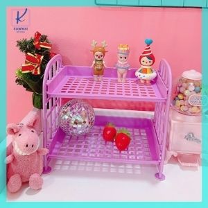 Kệ nhựa mini 2 tầng để bàn