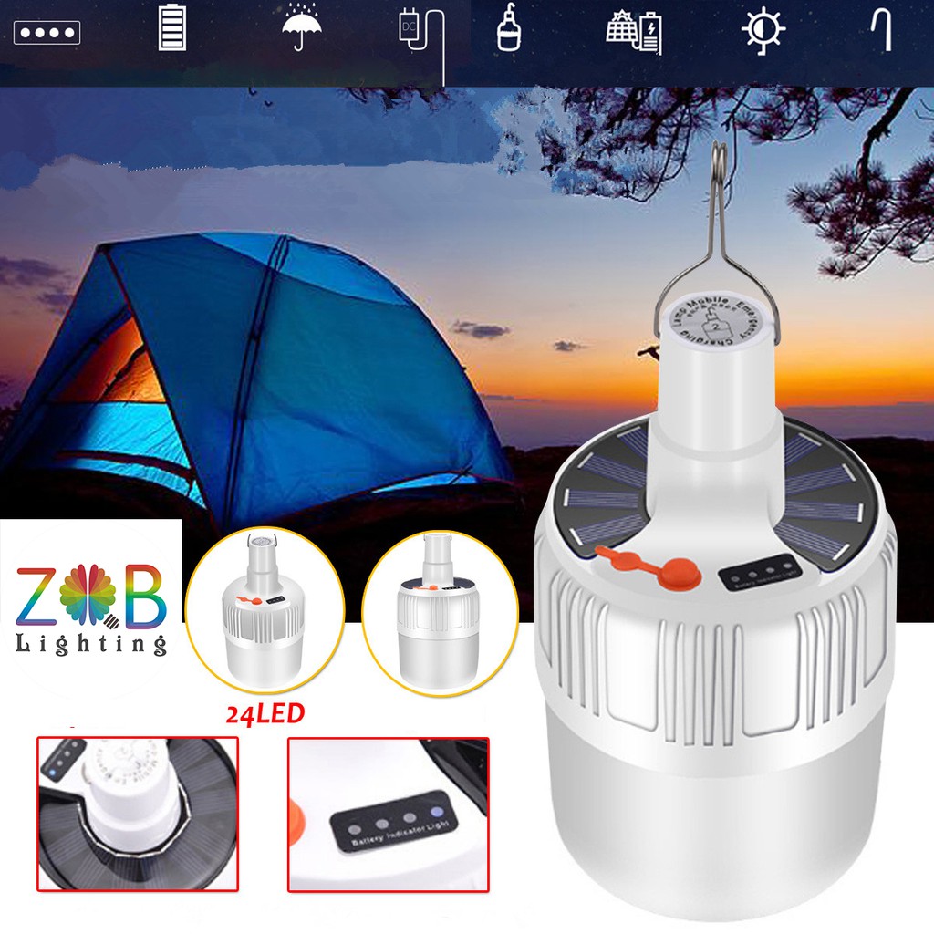 Bóng trụ năng lượng mặt trời ZQB phi 100 -  siêu sáng hai chế độ sạc - có remote và adapter 220V tiện lợi