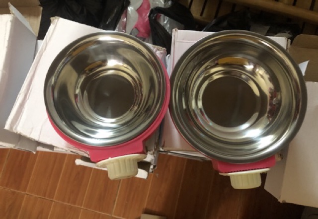 Bát ăn gắn chuồng cho chó mèo tháo rời