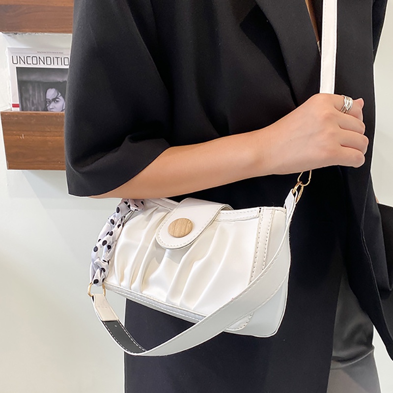 Túi Xách Đeo Vai / Đeo Dưới Cánh Tay Bằng Lụa Xếp Ly Đơn Giản Thời Trang