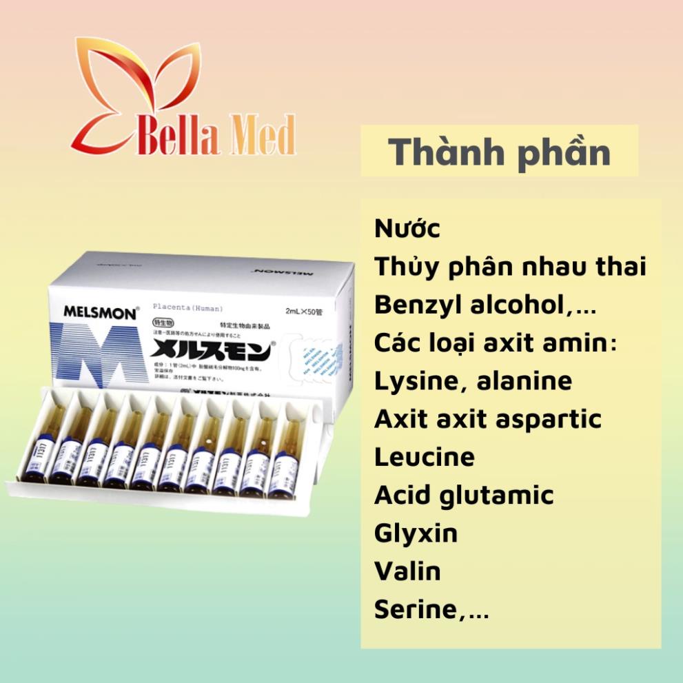 Tách lẻ Tế bào gốc nhau thai Melsmon Placenta Human của nhật 1 vỉ 10 ống x 2 ml