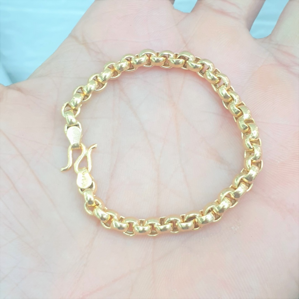 (Ký hiệu+ Không Phai Màu) Lắc Tay Ống Vuông Bản 4,5MM Vàng Vonfram Cao Cấp-Dùng vĩnh viễn tắm rửa thoải mái