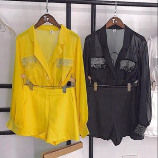 Set áo sơmi cổ vest + quần short