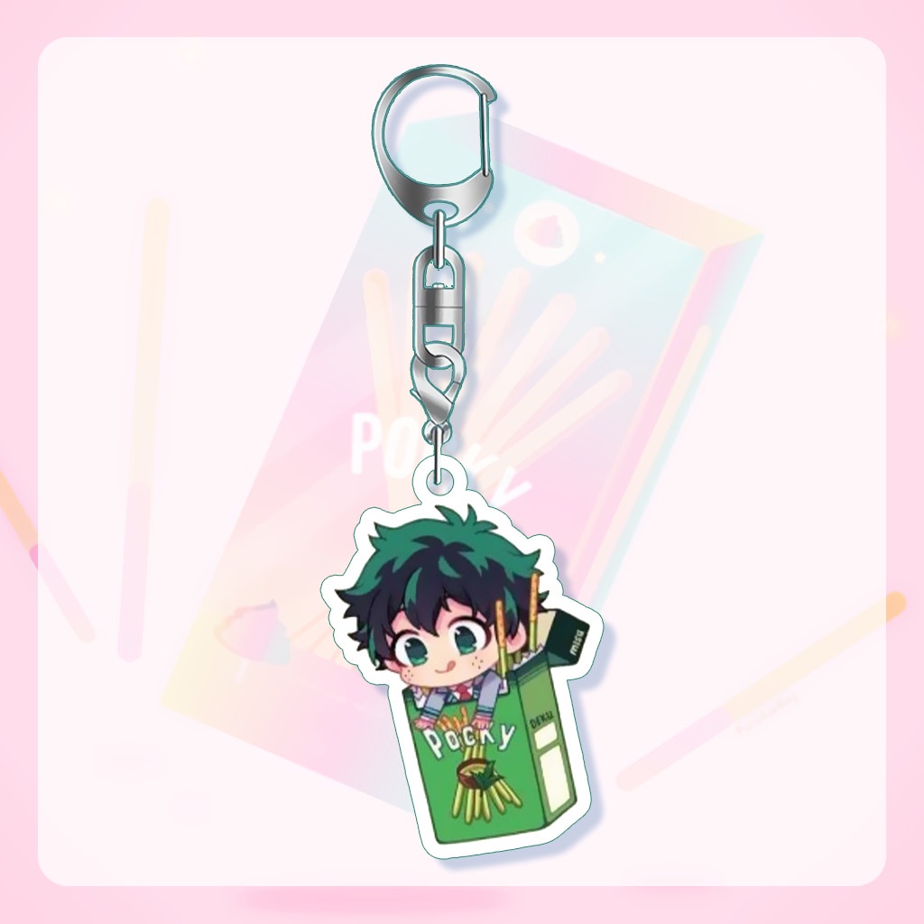 Móc khóa BOKU NO HERO ACADEMIA ver BÁNH QUE HỌC VIỆN ANH HÙNG in hình anime chibi mica trong acrylic