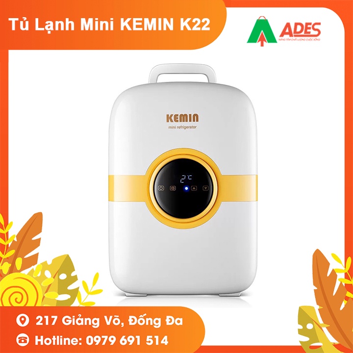 Tủ Lạnh Mini KEMIN K22 - Bảo Hành Chính Hãng - Điều Chỉnh Nhiệt Độ, Bảo Quản Thực Phẩm, Vitamin, Mỹ Phẩm - NEW 2021