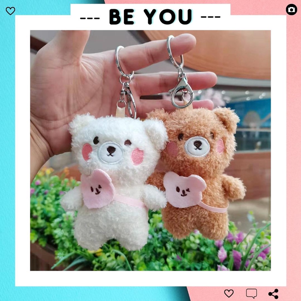 Móc Khóa Gấu Bông Búp Bê Cute, Móc Treo Balo Túi Xách Dễ Thương - BEYOU