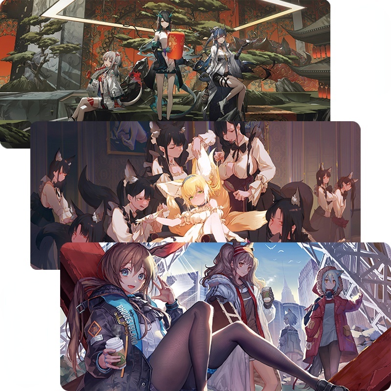 Arknights Tomorrow's Ark Mouse Pad Computer Desk Pad Keyboard Pad Game E-sports Overlock Custom Non-Slip Student Waterproof 2D Anime Collection Gift Soft Pad Keyboard Pad Beautiful Personality Cool