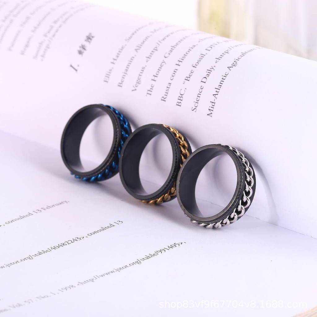 NHẪN NAM TITAN PHỐI XÍCH KHÍA CẮT ĐỘC ĐÁO KHUI BIA TREND 2022