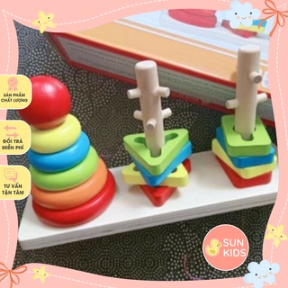 Đồ chơi thả hình thả hình ziczac vào cọc cho bé