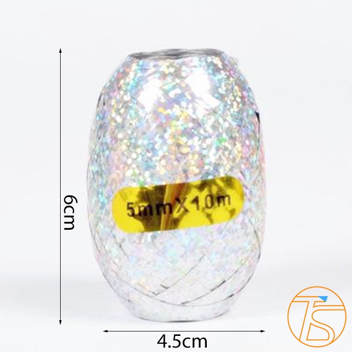 Cuộn Dây Ruy Băng Kim Tuyến 5mmx10m trang trí