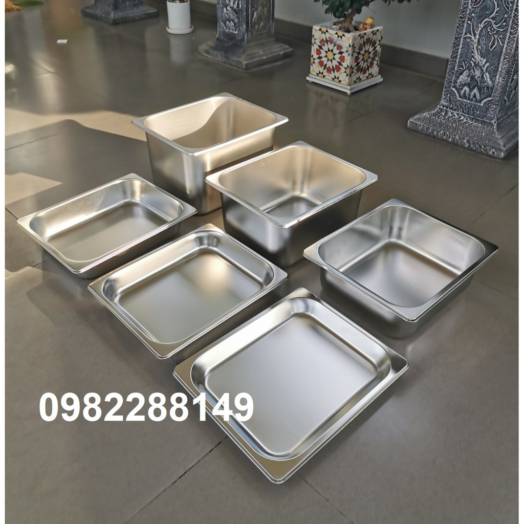 KHAY,NẮP INOX GN 1/2 LOẠI 1  ĐỰNG THẠCH TRÀ SỮA,TOPPING
