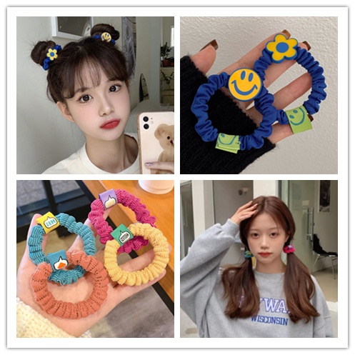 Dây Buộc Tóc Vải Nhung Màu Sắc Ngọt Ngào Phong Cách Hàn Quốc