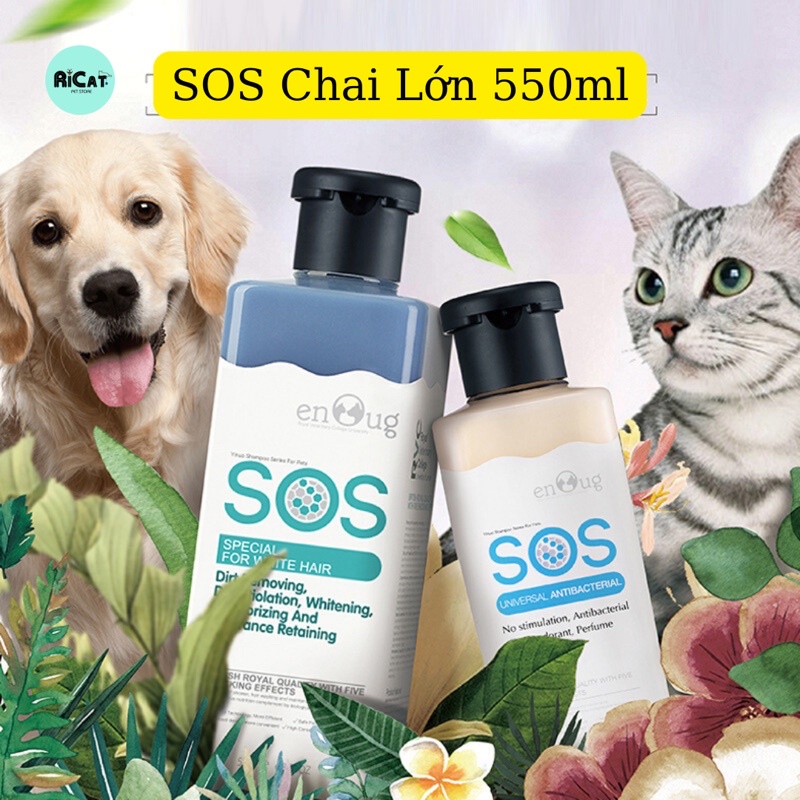 Sữa Tắm SOS Chính Hãng KỲ NAM Cho Chó Mèo | Mềm Mượt Thơm Lâu 530ml