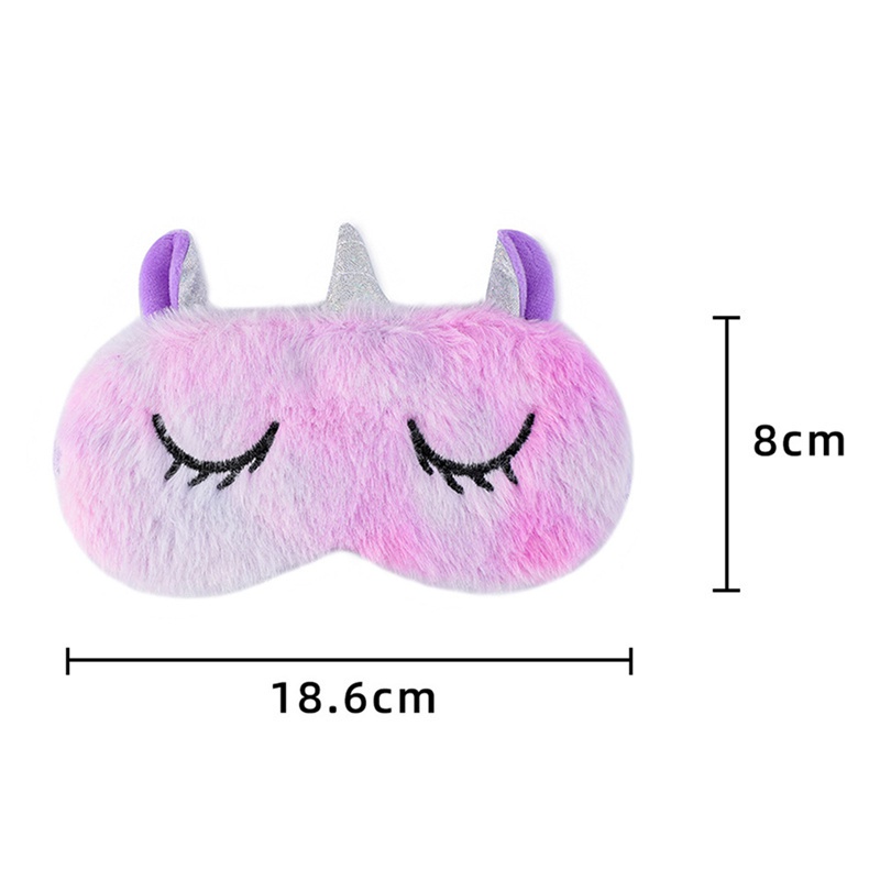 Mặt nạ che mắt ngủ hình kỳ lân nhồi bông mềm mại dễ thương cho bé gái | BigBuy360 - bigbuy360.vn