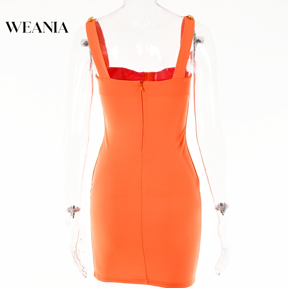 Đầm Hai Dây Hở Lưng Màu Khối Thời Trang Dành Cho Nữ