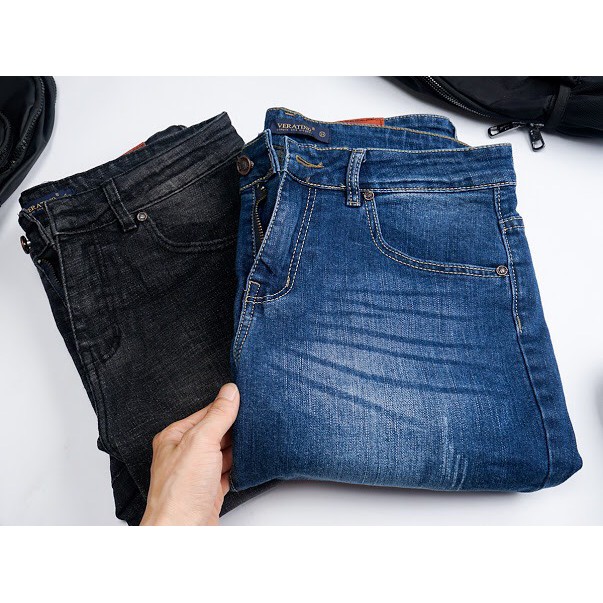 Quần jean nam chất bò dáng ôm cao cấp FAVITI QJ64 | BigBuy360 - bigbuy360.vn