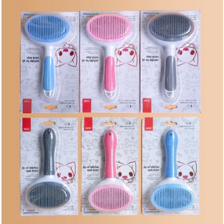 Lược chải lông chó mèo có nút bấm CHÍNH HÃNG CLEAN chải lông chó mèo