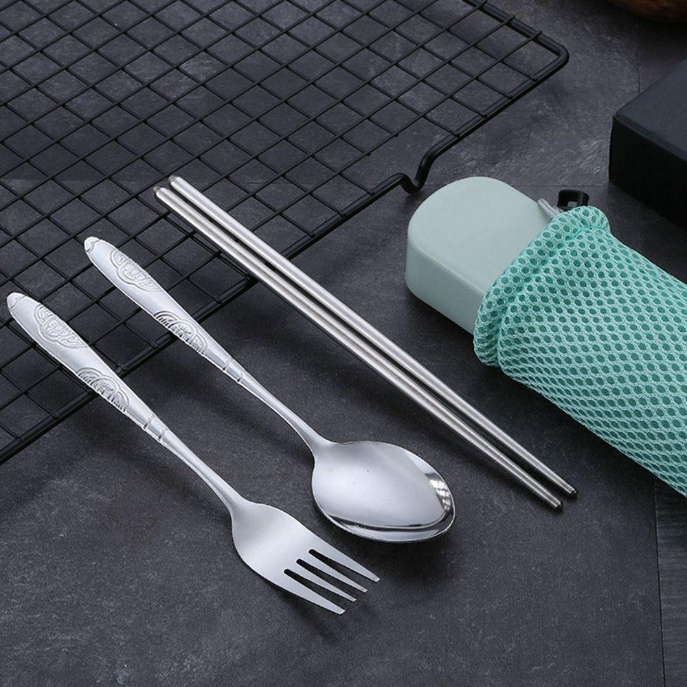 Bộ Dụng Cụ Bàn Ăn Bằng Thép Không Gỉ Di Động Tiện Dụng|Bộ Muỗng Đũa Nĩa Tiện Lợi Chất Lượng