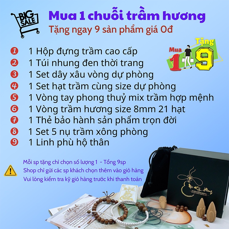 Vòng Tay Gỗ Trầm Hương Nam Nữ [Mộc Kỳ Phong] Vòng Gỗ Trầm Hương Size 4li 6li 8li 10li 12li 14li 16li 18li Vòng Trầm Xịn