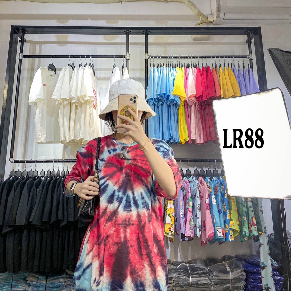 Áo thun loang màu 𝑭𝒓𝒆𝒆𝒔𝒉𝒊𝒑 Áo phông unisex LR88 vải cotton xượt poli co giãn thấm hút tốt, không xù lông