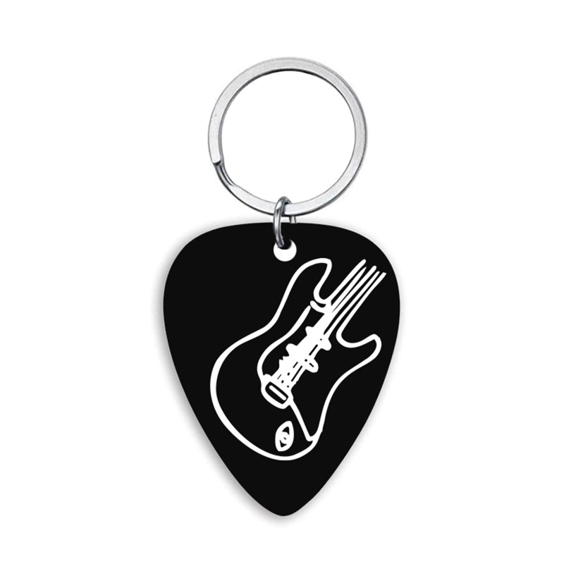 Miếng Gảy Đàn Guitar Bass Gắn Móc Khóa Sáng Tạo