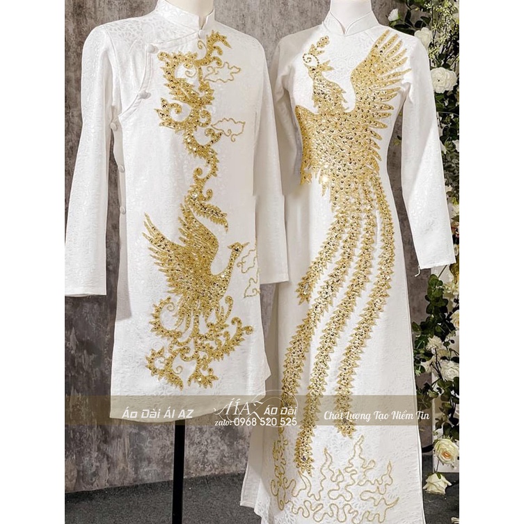 Áo Dài Cô Dâu Chú Rể Cưới Hỏi Cặp AZ001