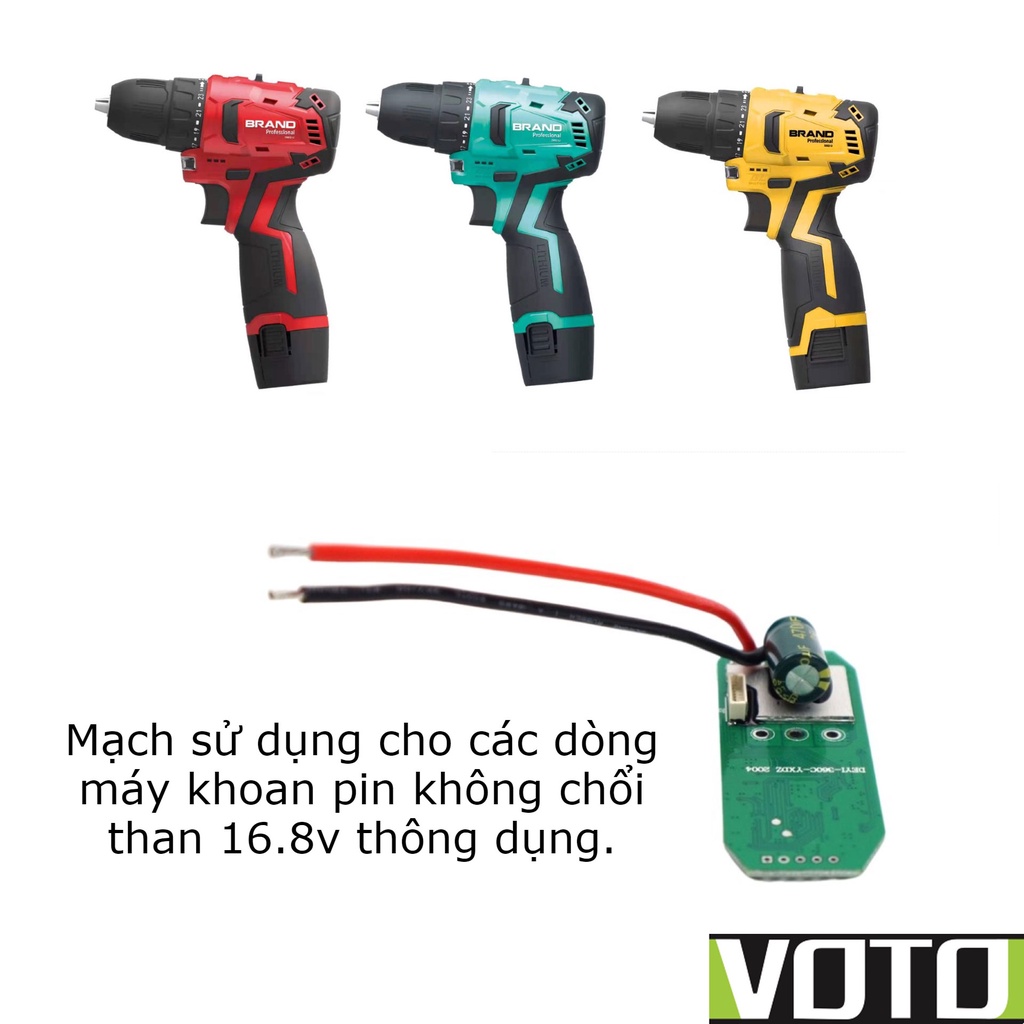 Mạch điều khiển động cơ máy khoan bắt vít không chổi than 16.8v thông dụng